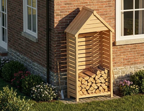 Classic — leñero de madera
