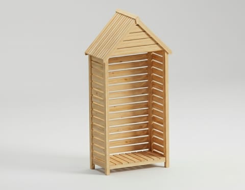 Classic — wooden firewood shed