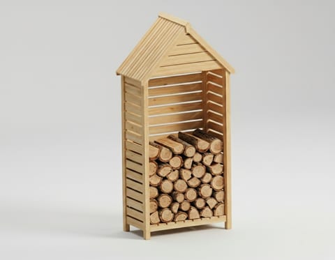 Classic — leñero de madera